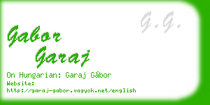 gabor garaj business card